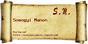 Somogyi Manon névjegykártya
